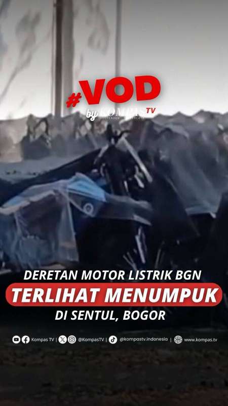 DERETAN MOTOR LISTRIK BGN TERLIHAT MENUMPUK DI SENTUL, BOGOR 