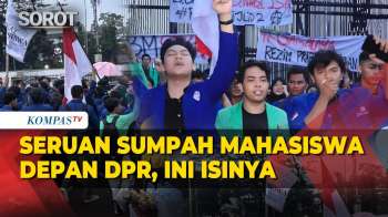 Seruan Sumpah Mahasiswa Depan DPR usai Bacakan Tuntutan ke Pemerintah