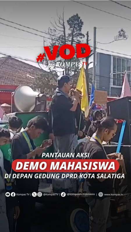 PANTAUAN AKSI DEMO MAHASISWA DI DEPAN GEDUNG DPRD KOTA SALATIGA 
