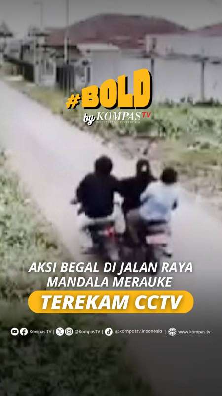 AKSI BEGAL DI JALAN RAYA MANDALA MERAUKE TEREKAM CCTV 