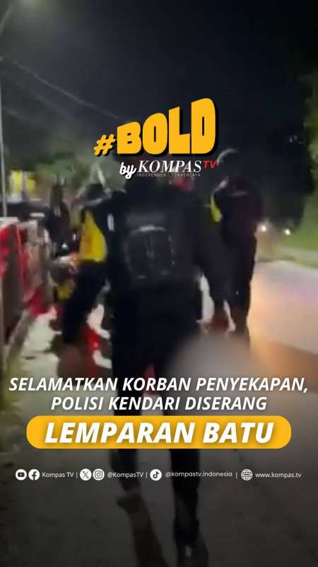 SELAMATKAN KORBAN PENYEKAPAN, POLISI KENDARI DISERANG LEMPARAN BATU 
