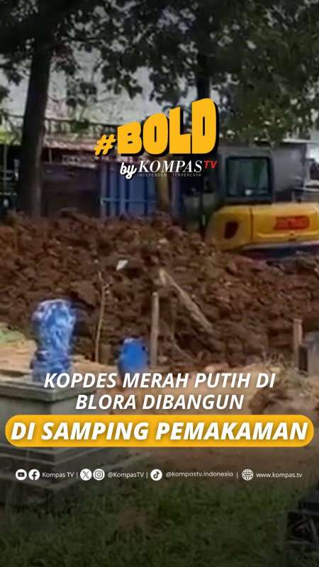 KOPDES MERAH PUTIH DI BLORA DIBANGUN DI SAMPING PEMAKAMAN 