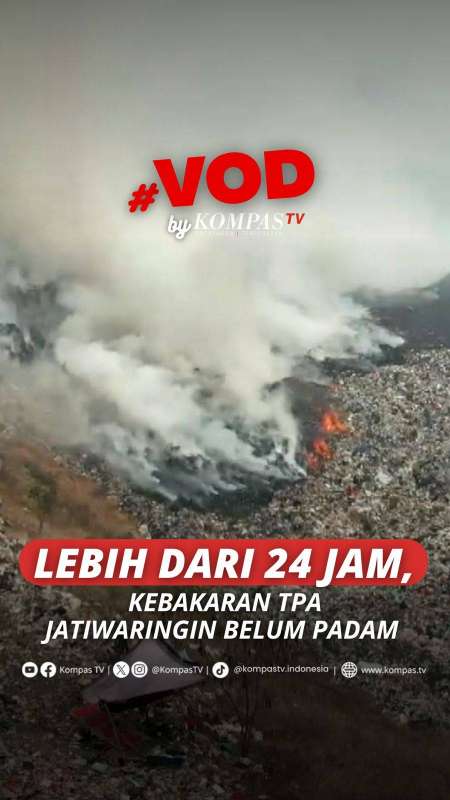 LEBIH DARI 24 JAM, KEBAKARAN TPA JATIWARINGIN BELUM PADAM 