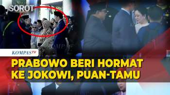 Detik-detik Prabowo Tiba Di  HUT Bhayangkara Ke-80,  Beri Hormat KeJokowi, Puan, Dan Tamu Kehormatan