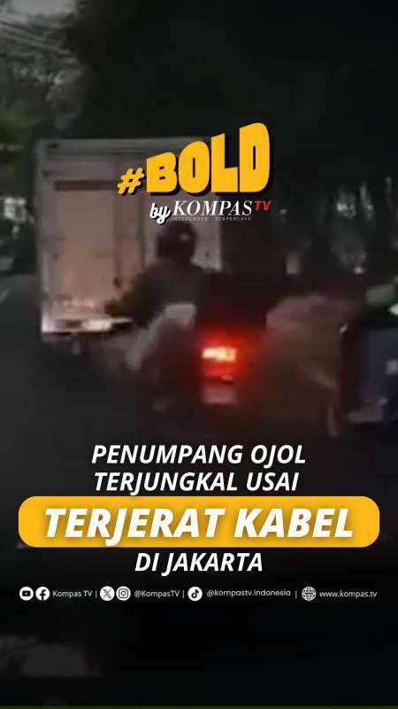 PENUMPANG OJOL TERJUNGKAL USAI TERJERAT KABEL DI JAKARTA