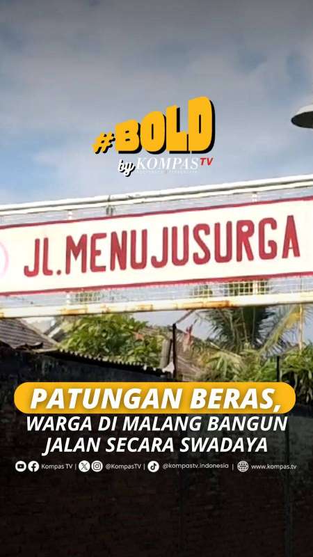 PATUNGAN BERAS, WARGA DI MALANG BANGUN JALAN SECARA SWADAYA