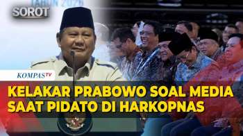 Kelakar Prabowo soal Media saat Pidato di Harkopnas: Lagi Nunggu Saya Bicara Kepleset