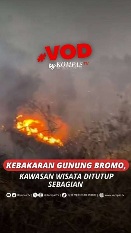  KEBAKARAN GUNUNG BROMO, KAWASAN WISATA DITUTUP SEBAGIAN