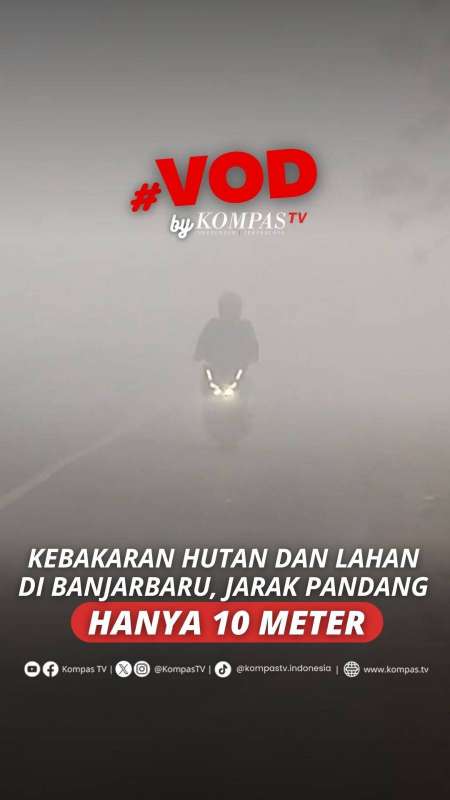 KEBAKARAN HUTAN DAN LAHAN DI BANJARBARU, JARAK PANDANG HANYA 10 METER