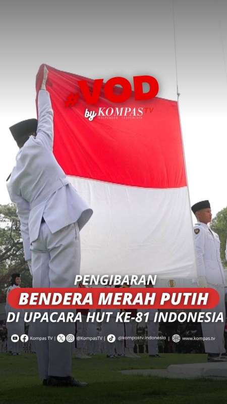 Pengibaran Bendera Merah Putih di Upacara HUT ke-81 Indonesia 