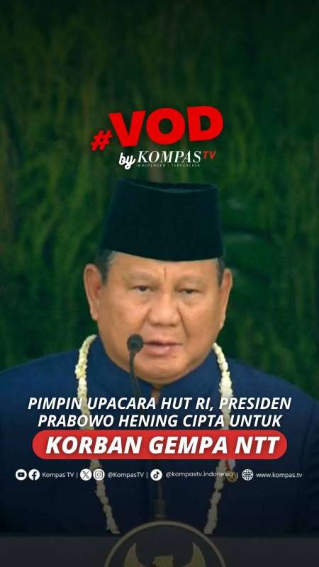 Pimpin Upacara HUT RI, Presiden Prabowo Hening Cipta untuk Korban Gempa NTT