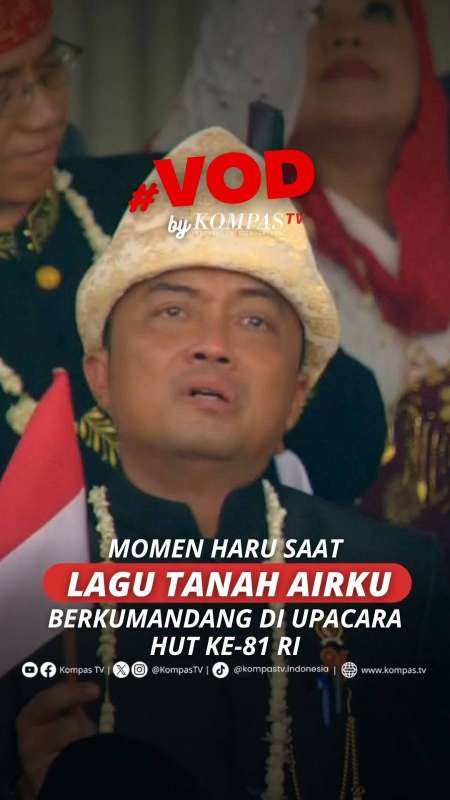Momen haru terjadi saat lagu Tanah Airku berkumandang di Upacara HUT ke-81