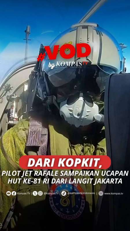 Dari Kopkit, Pilot Jet Rafale Sampaikan Ucapan HUT Ke-81 RI Dari Langit Jakarta 