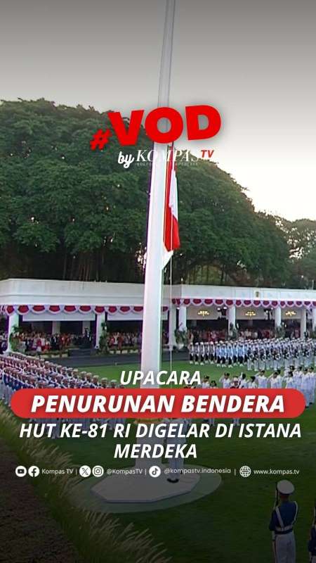 Upacara penurunan Bendera Negara Sang Merah Putih