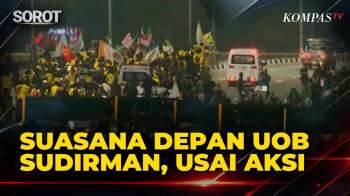 Suasana di Depan UOB Sudirman usai Aksi Mahasiswa Mulai Berakhir