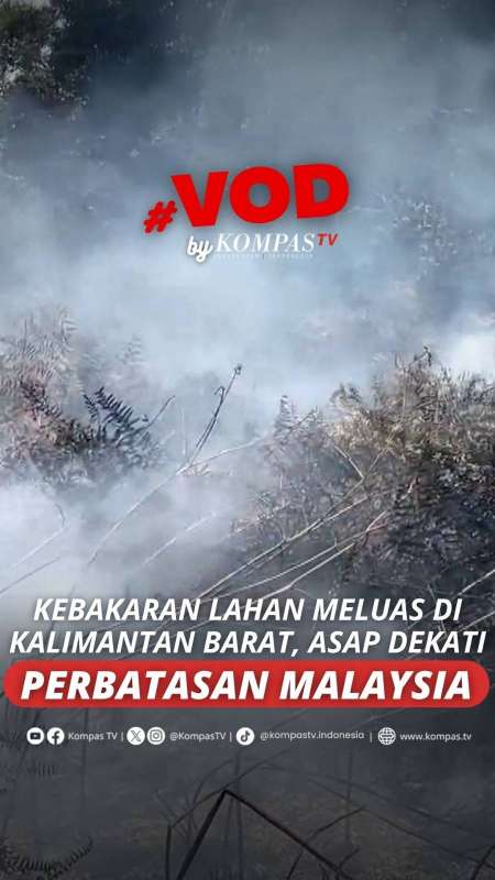 KEBAKARAN LAHAN MELUAS DEKATI PERBATASAN MALAYSIA