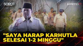 Prabowo Harap Karhutla Selesai Dalam 1-2 Minggu: Saya Sudah Cek Sendiri