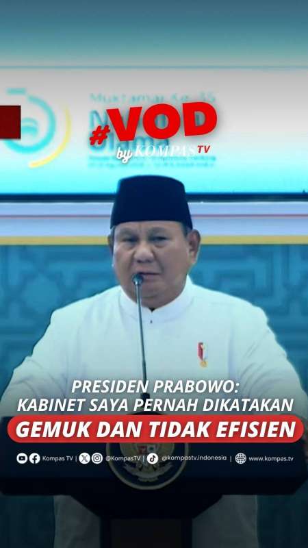 BICARA SOAL STABILITAS PEMERINTAHAN, PRESIDEN PRABOWO: KABINET SAYA PERNAH DIKATAKAN GEMUK