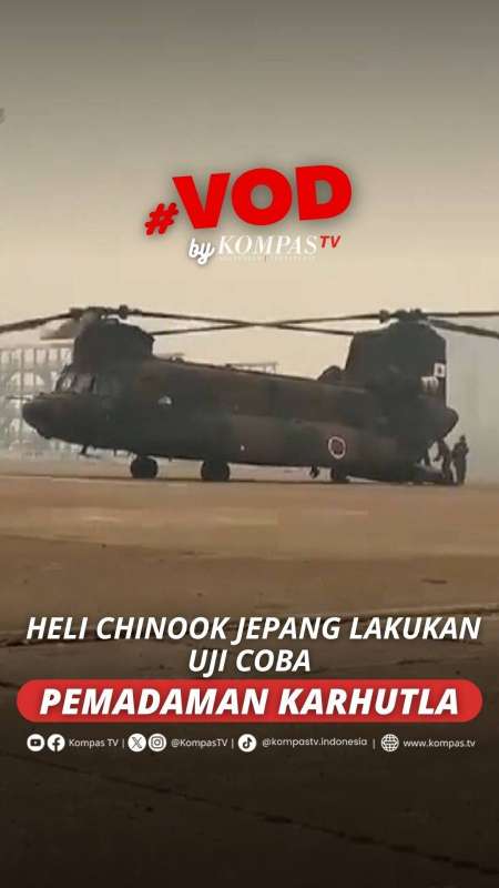 HELI CHINOOK JEPANG LAKUKAN UJI COBA PEMADAMAN KARHUTLA