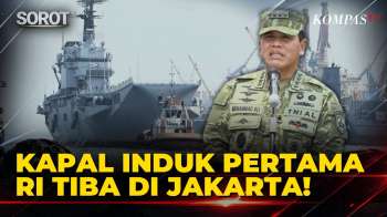 Detik-Detik Kapal Induk Guiseppe Garibaldi Tiba Di Jakarta, KSAL: Namanya Akan Jadi KRI Sriwijaya
