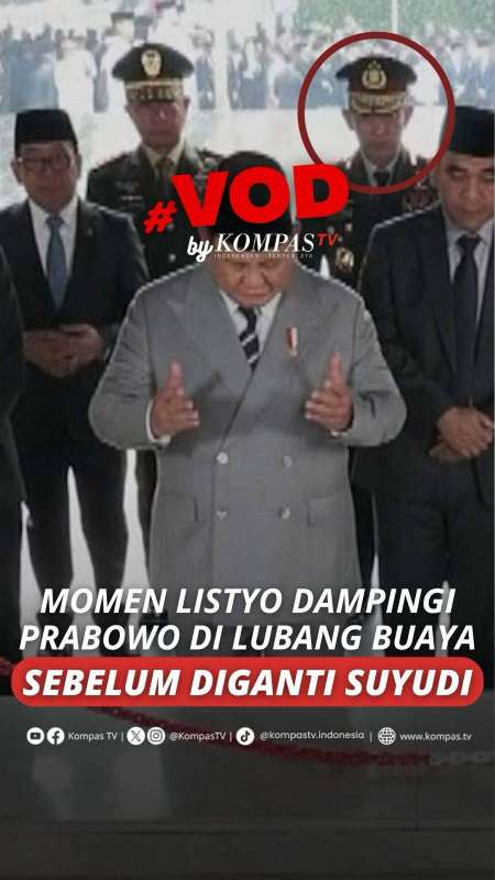 Momen Listyo Dampingi Prabowo Kunjungi Sumur Lubang Buaya di Upacara Kesaktian Pancasila