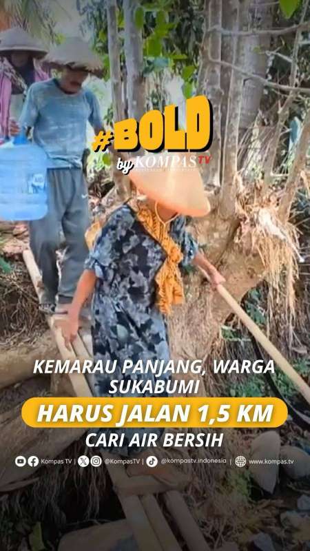 Kemarau Panjang, Warga Sukabumi Harus Jalan 1,5 Km Cari Air Bersih