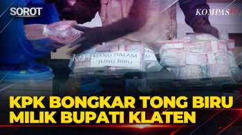 Detik-Detik KPK Bongkar Tong Biru Milik Bupati Klaten Hamenang Wajar Ismoyo Berisi Uang Rp934 Juta