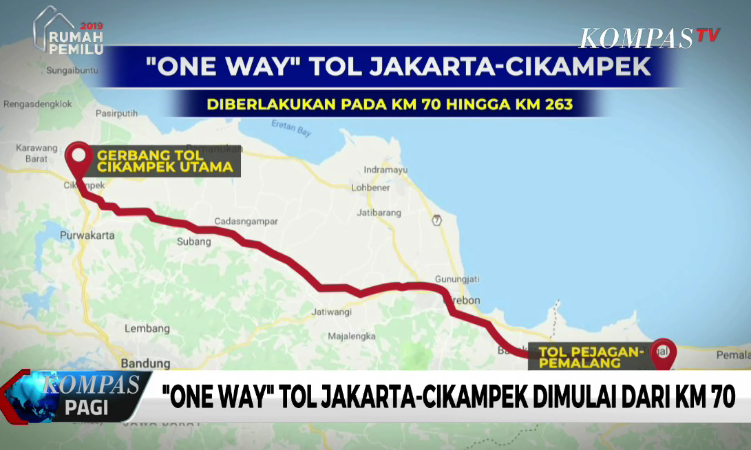"One Way" Tol Jakarta-Cikampek Dimulai dari Km 70