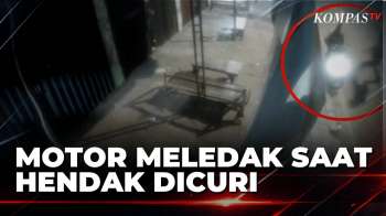 Detik-Detik Motor Pencuri Meledak Saat Hendak Kabur Terekam CCTV!| KOMPAS PAGI