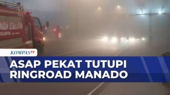Kebakaran Hutan dan Lahan di Ringroad Manado, Asap Tebal Ganggu Jarak Pandang Pengendara