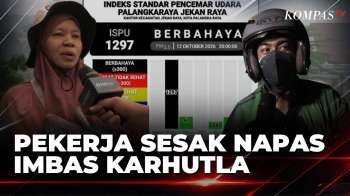 Kabut Asap Karhutla Di Palangka Raya Bahaya, Petugas Kebersihan Dan Ojol Tetap Bekerja | KOMPAS PAGI