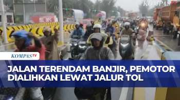Banjir Rendam Jalan Penghubung Medan-Binjai, Pemotor Diarahkan Lewat Jalan Tol | SAPA MALAM
