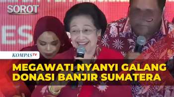 Momen Ketum PDIP Megawati Bernyanyi Galang Donasi Untuk Bencana Banjir Sumatera