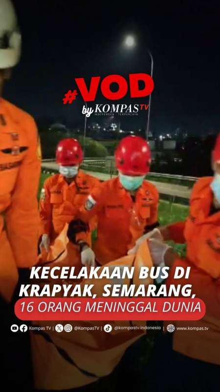 KECELAKAAN BUS DI KRAPYAK, SEMARANG, 16 ORANG MENINGGAL DUNIA