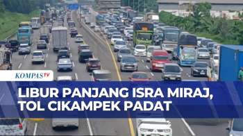 Tol Cikampek Padat Saat Libur Isra Miraj, Polisi Berlakukan Contraflow Untuk Urai Kemacetan