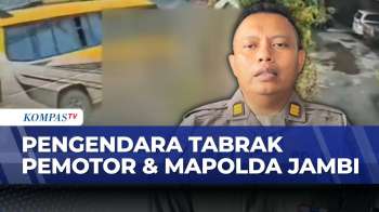 SUV Ugal-Ugalan Tabrak Motor Dan Pagar Mapolda Jambi, Sopir Positif Narkoba | KOMPAS SIANG
