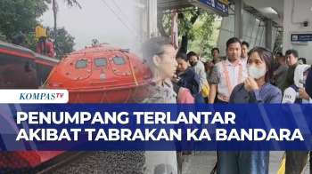 Terjadi Penumpukan Penumpang KRL Imbas Tabrakan Truk Dan KA Bandara | KOMPAS PETANG