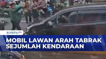 Nekat Lawan Arah, Pengemudi Tabrak Kendaraan Lain | KOMPAS SIANG