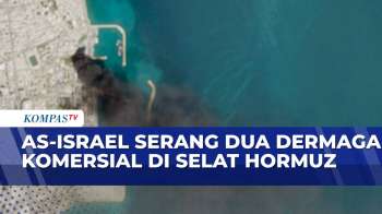 Penampakan Asap di Dermaga Komersial di Selat Hormuz usai Diserang AS-Israel | SAPA MALAM