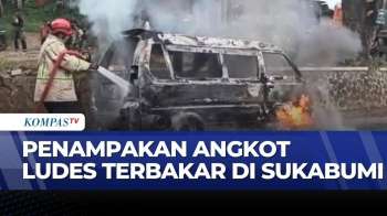 Angkot Terbakar Saat Diperbaiki Di Bengkel Sukabumi, Diduga Akibat Percikan Las