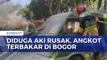Diduga Korsleting Mesin, Angkot Jurusan Salabenda-Pasar Anyar Terbakar di Bogor | KOMPAS PETANG