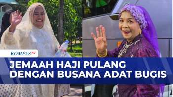 Tradisi Busana Adat Bugis Warnai Kepulangan Jemaah Haji Hingga Tim Patuna Bantu Jemaah Tersesat