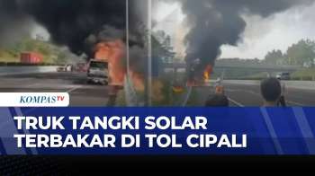 Truk Tangki Solar Terbakar Di Tol Cipali Usai Tabrak Truk Bermuatan Kayu | SAPA PAGI