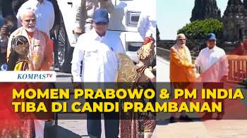 Detik-Detik Presiden Prabowo Dan PM India Narendra Modi Tiba Di Candi Prambanan, Disambut Tarian