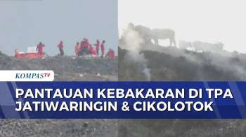 Kebakaran TPA Jatiwaringin Dan Cikolotok, Sejumlah Titik Api Masih Menyala Dan Asap Mengepul