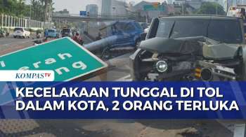 Kendaraan Dinas TNI Kecelakaan Tunggal Di Tol Dalam Kota, 2 Orang Terluka | KOMPAS PETANG