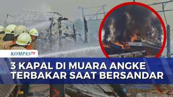 3 Kapal Nelayan Terbakar Saat Bersandar Di Dermaga Mangrove Muara Angke | KOMPAS PETANG