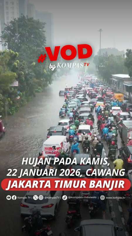 HUJAN PADA KAMIS, 22 JANUARI 2026, CAWANG, JAKARTA TIMUR, BANJIR