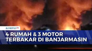 Kebakaran Di Banjarmasin Hanguskan 4 Rumah Dan 3 Motor Warga | BERUT