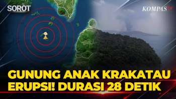 Gunung Anak Krakatau Kembali Erupsi! Durasi 28 Detik